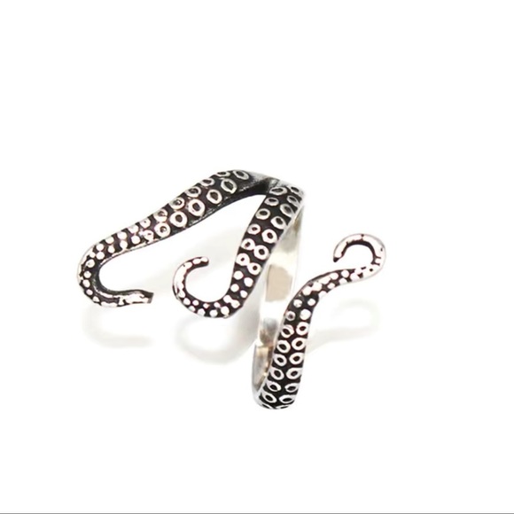 New Unisex Octopus Ring Titanium Steel Openings Adjustable Vintage Style Gift - Picture 3 of 7